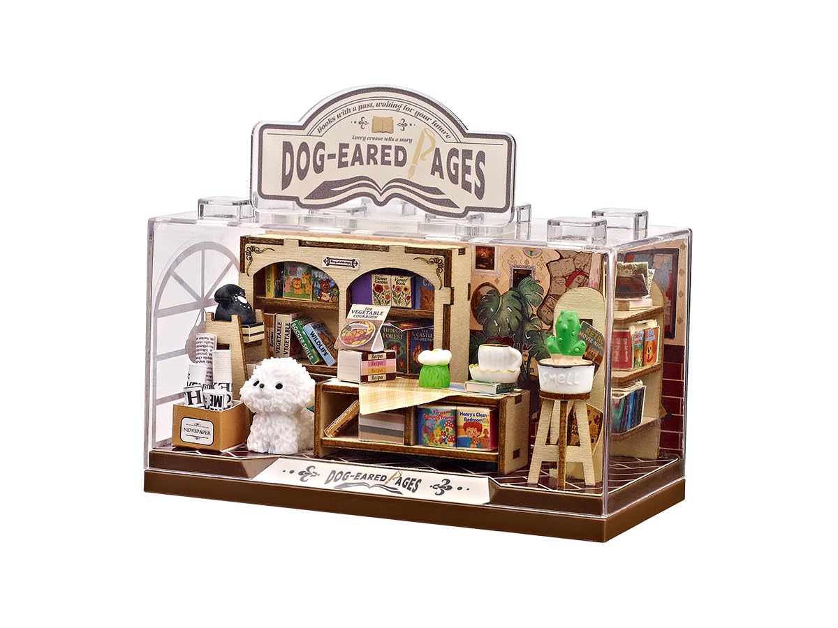 I-TOTAL® - Shop in a Box Creative Kit DIY Miniature 3D Build and Collect Stores Pastel Style, Model with Decorative Details - Gift Idea (Mini World) (DOG-EARED Pages)