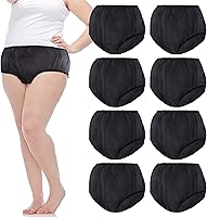 Vista 14 de 9 piezas de calzoncillos impermeables para incontinencia, pantalones de plástico, a prueba de fugas, ropa interior para adultos (XL, transparente)