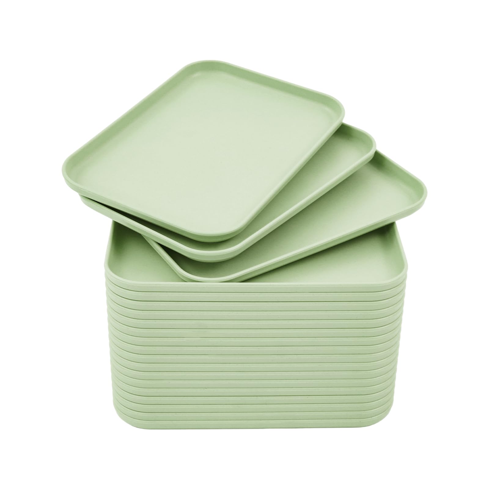 20 vassoi da portata in polipropilene, impilabili, per cucina (verde chiaro