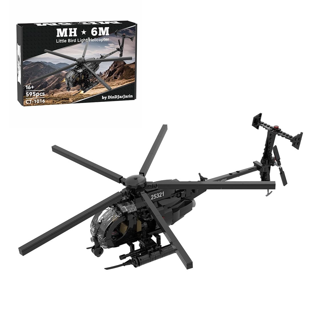 Amazon | XMBRICDIYY MH-6 リトルバードヘリコプターモデル
