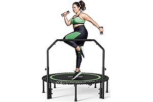 Indoor/Outdoor 450/550lbs Mini Fitness Rebounder with Bungee Cords and Stable U Foam Handle