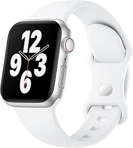 Silicone Band Compatible with Apple Watch Bands for Women 40mm 44mm 45mm 46mm 38mm 41mm 42mm 49mm Ultra Men, Sport Strap for iWatch Bands Series 10 9 8 7 6 5 4 3 SE