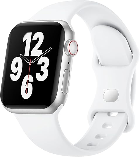Silicone Band Compatible with Apple Watch Bands for Women 40mm 44mm 45mm 46mm 38mm 41mm 42mm 49mm Ultra Men, Sport Strap for iWatch Bands Series 10 9 8 7 6 5 4 3 SE