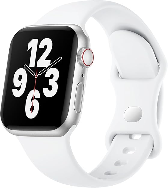 Silicone Band Compatible with Apple Watch Bands for Women 40mm 44mm 45mm 46mm 38mm 41mm 42mm 49mm Ultra Men, Sport Strap for iWatch Bands Series 10 9 8 7 6 5 4 3 SE