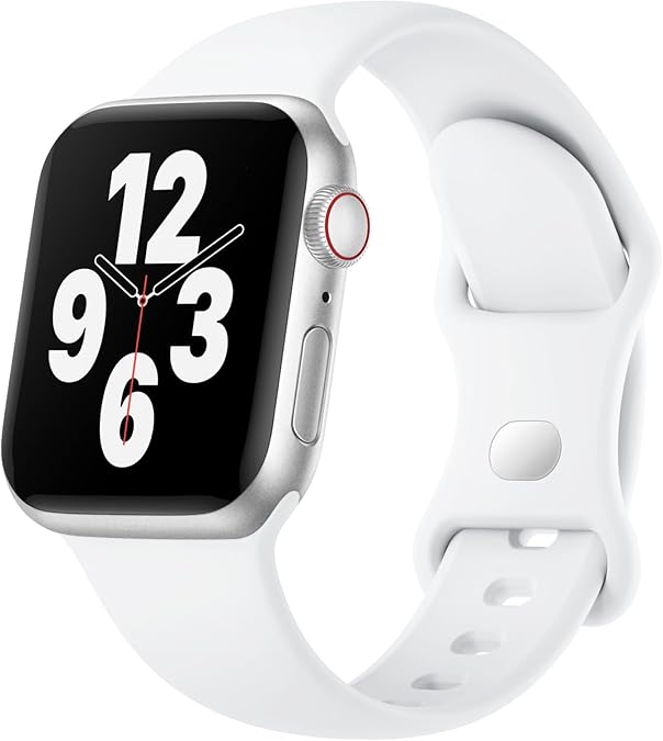 Silicone Band Compatible with Apple Watch Bands for Women 40mm 44mm 45mm 46mm 38mm 41mm 42mm 49mm Ultra Men, Sport Strap for iWatch Bands Series 10 9 8 7 6 5 4 3 SE