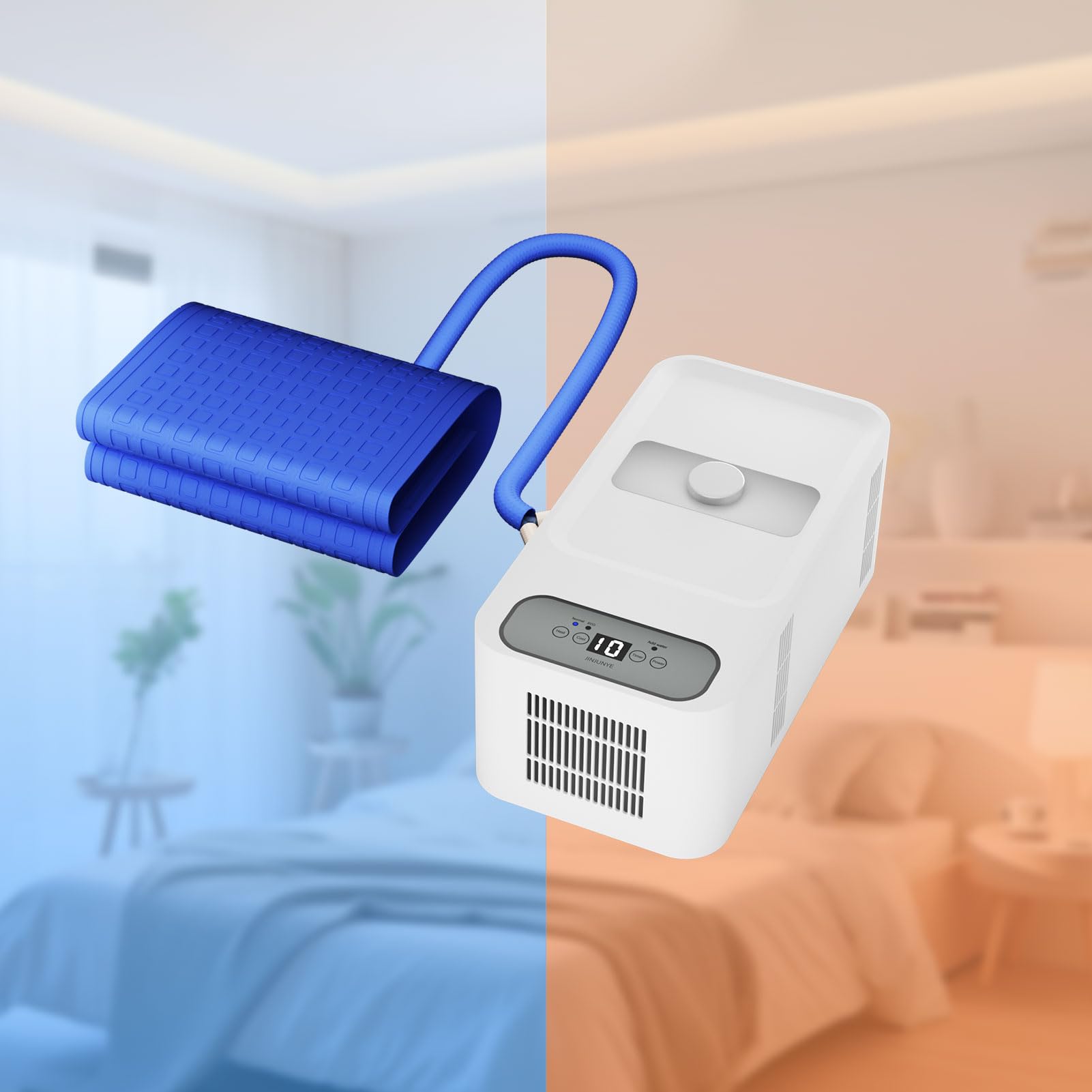 Bed Cooling System Mattress Cooling & Heating Bed Pad Water Bed Cooler Ideal for for Night Sweats Hot Sleepers Twin 63 * 55in