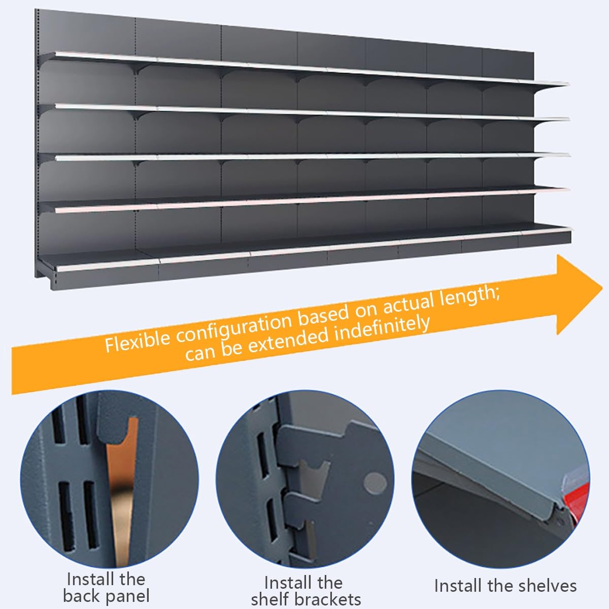 Doppelseitiges Gondelregal, Snack-Organizer für Einzelhandel, Convenience Store oder Bürobedarf, robuster Regalständer