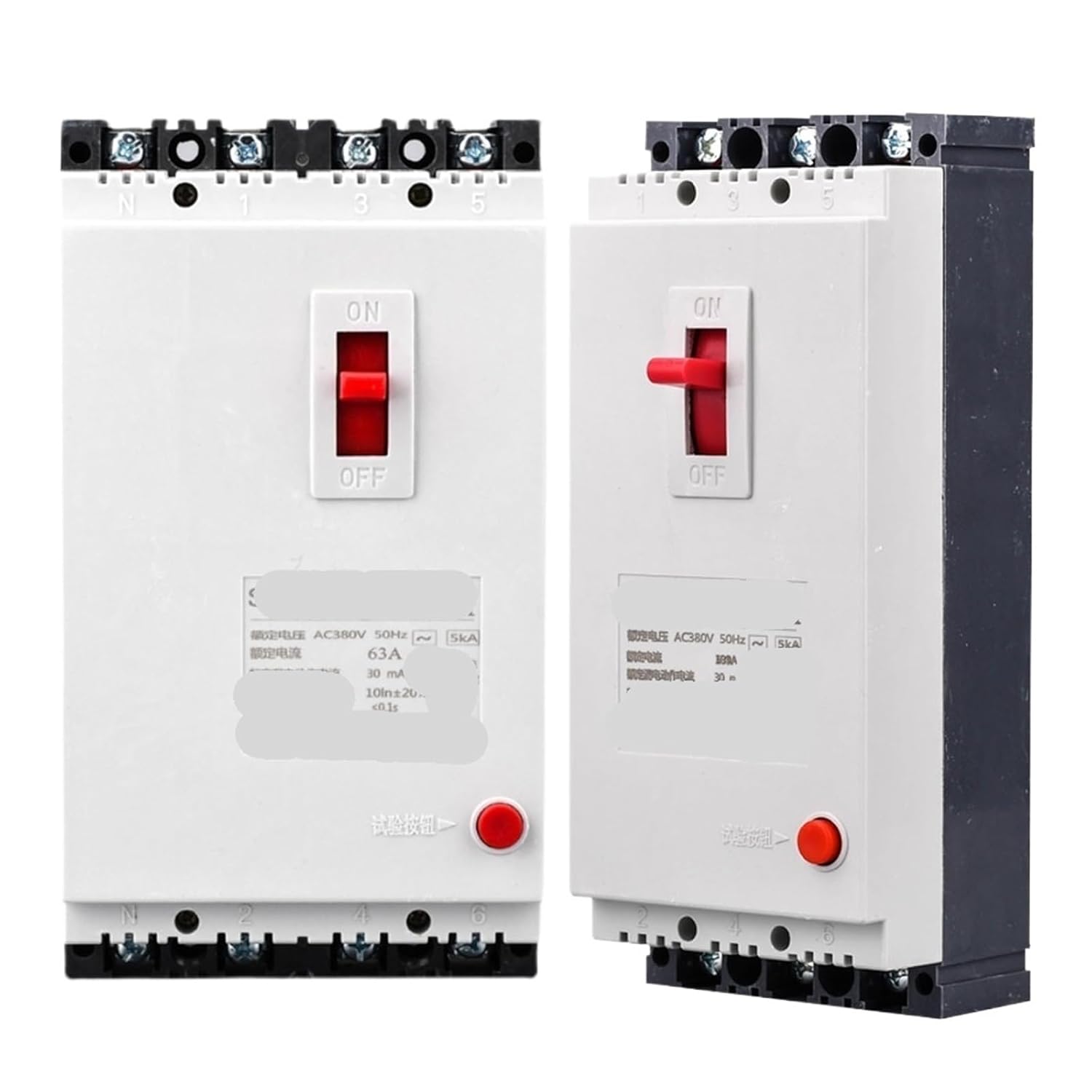 Dz15le Air Switch 2p 3p 3p+n Leakage Protector Plastic Shell Circuit Breaker Switch 32a 40a 63a 100a Plastic Case Open Circuit