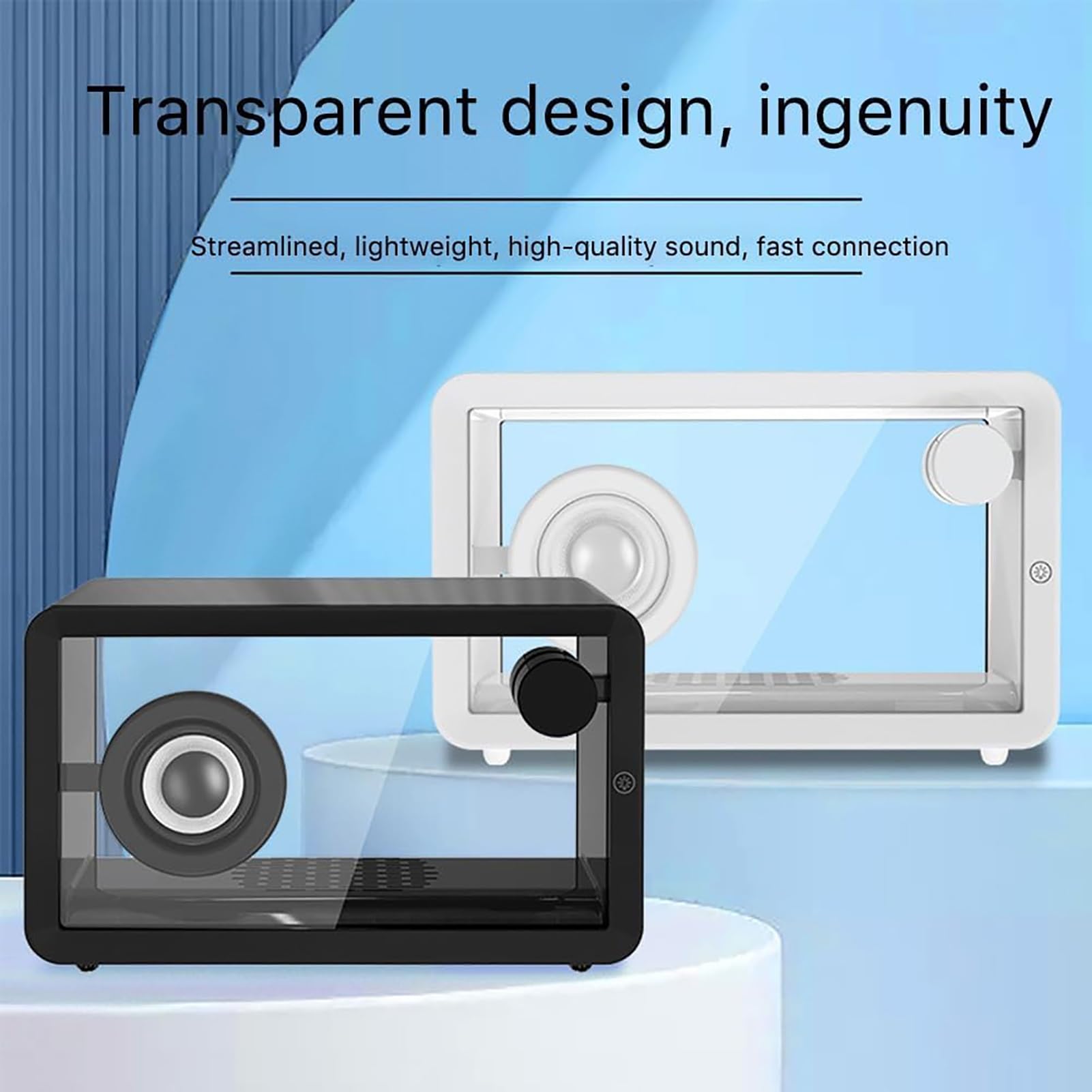 Przenośny Bezprzewodowy Głośnik Bluetooth Odbiornik Stereo Siedmiokolorowy Głośnik Nadaje Się Do Prezentu Urodzinowego W Domu/imprezie/na Świeżym Powietrzu/plaży(White)