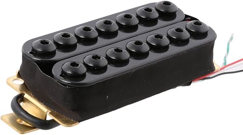 Miniatura 5 de lyws 2pcs imán de cerámica 7cuerdas Guitarra Humbucker Pickup cuello y puente Pastillas Negro