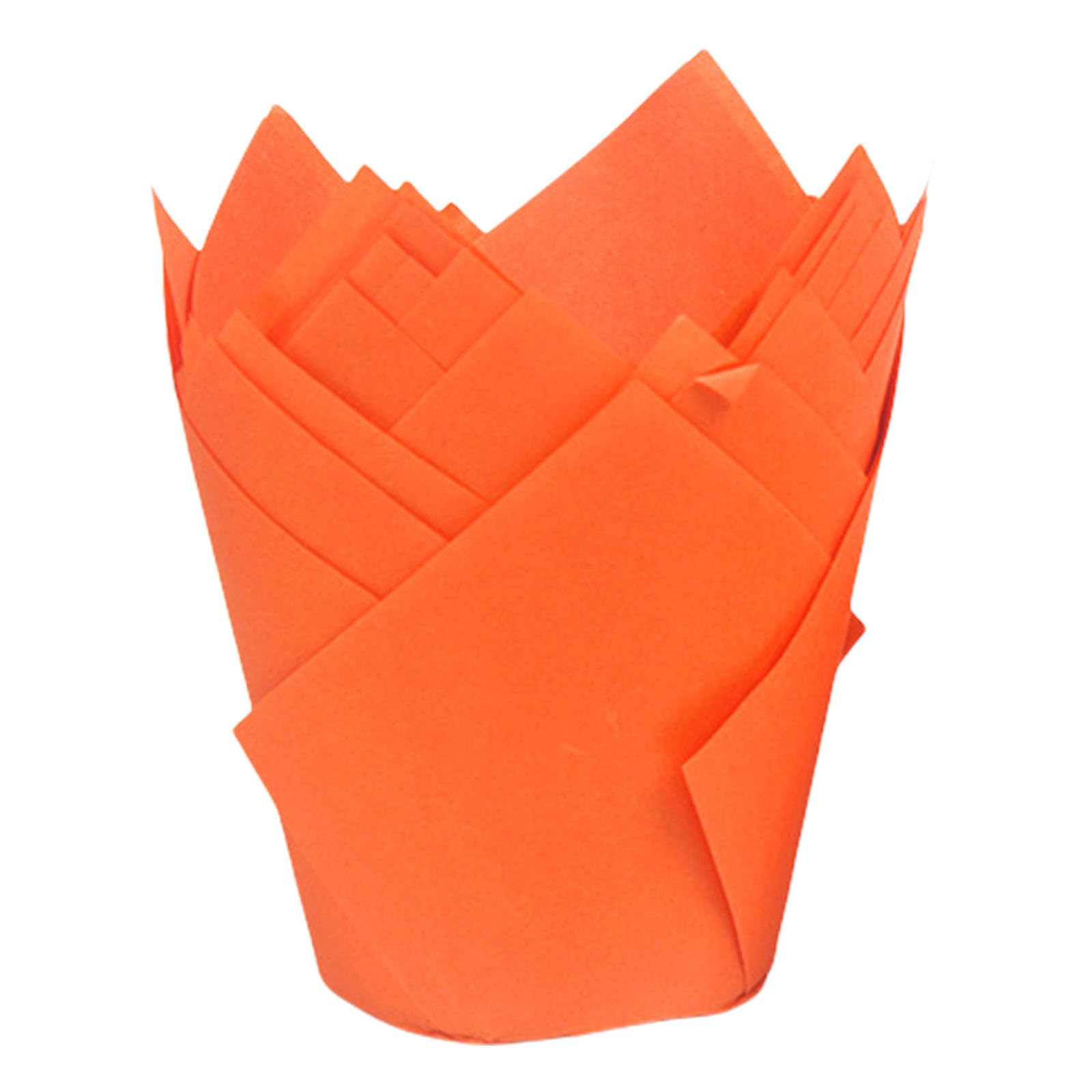 MICFENY 50Pcs Sophisticated Tulips Muffins Cases Greaseproof Cupcake Liners for Baking Christmas Wedding Birthday Party