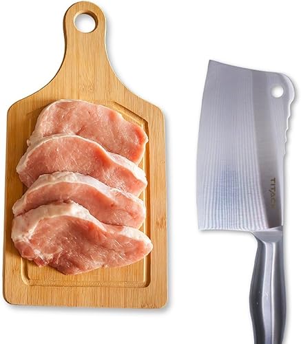 Cuchillo de carnicero S/S | Cuchillo de carnicero forjado de 12 pulgadas para corte de precisión | Mango ergonómico de acero inoxidable cómodo