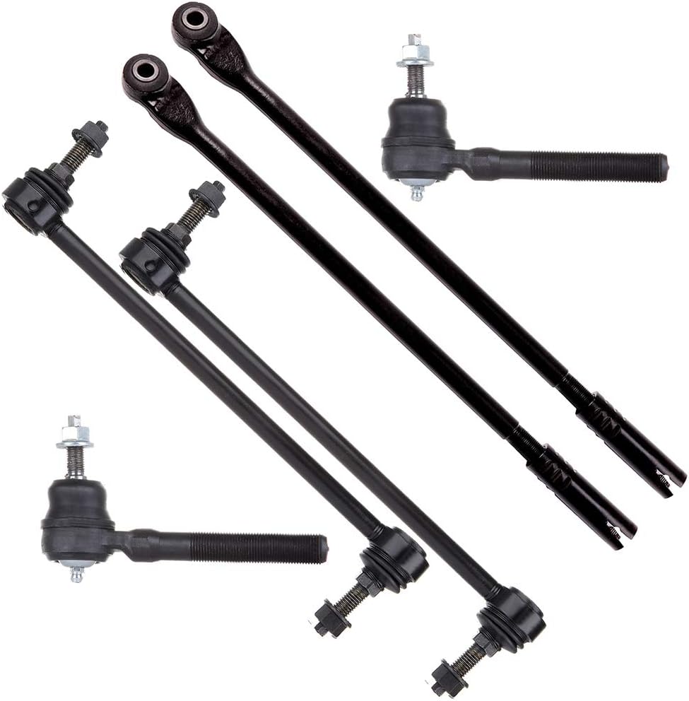 6pc Set Front Suspension Kit Outer Inner Tie Rod End Sway Bar End Link Replacement For Chrysler 300M Concorde Intrepid LHS,For Dodge Intrepid