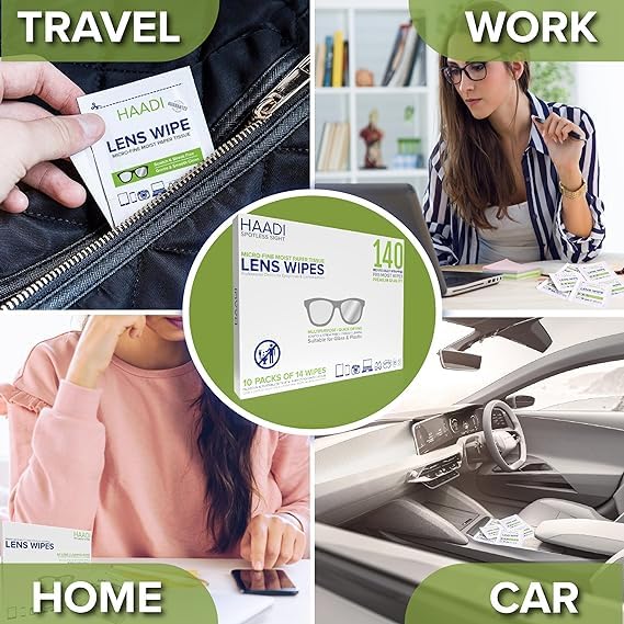 Glasses Cleaner Wipes 140 Individually Wrapped Lens Wipes Multipurpose Suitable for Spectacle Lenses, Cameras, Binoculars, Mirrors, Screens, Optical and Electronic Devices - Image 5