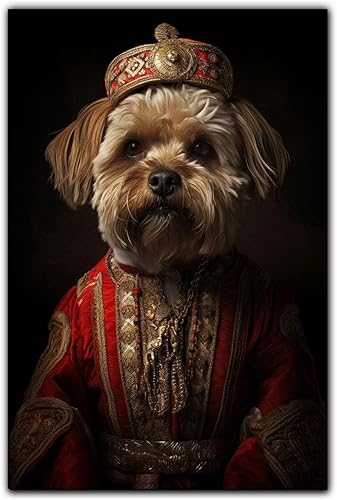 Miniatura 944 de Thuan Chow Chow Retrato de mascota con disfraz real de perro en un disfraz retrato de perro con vestimenta Retrato medieval de mascota retrato