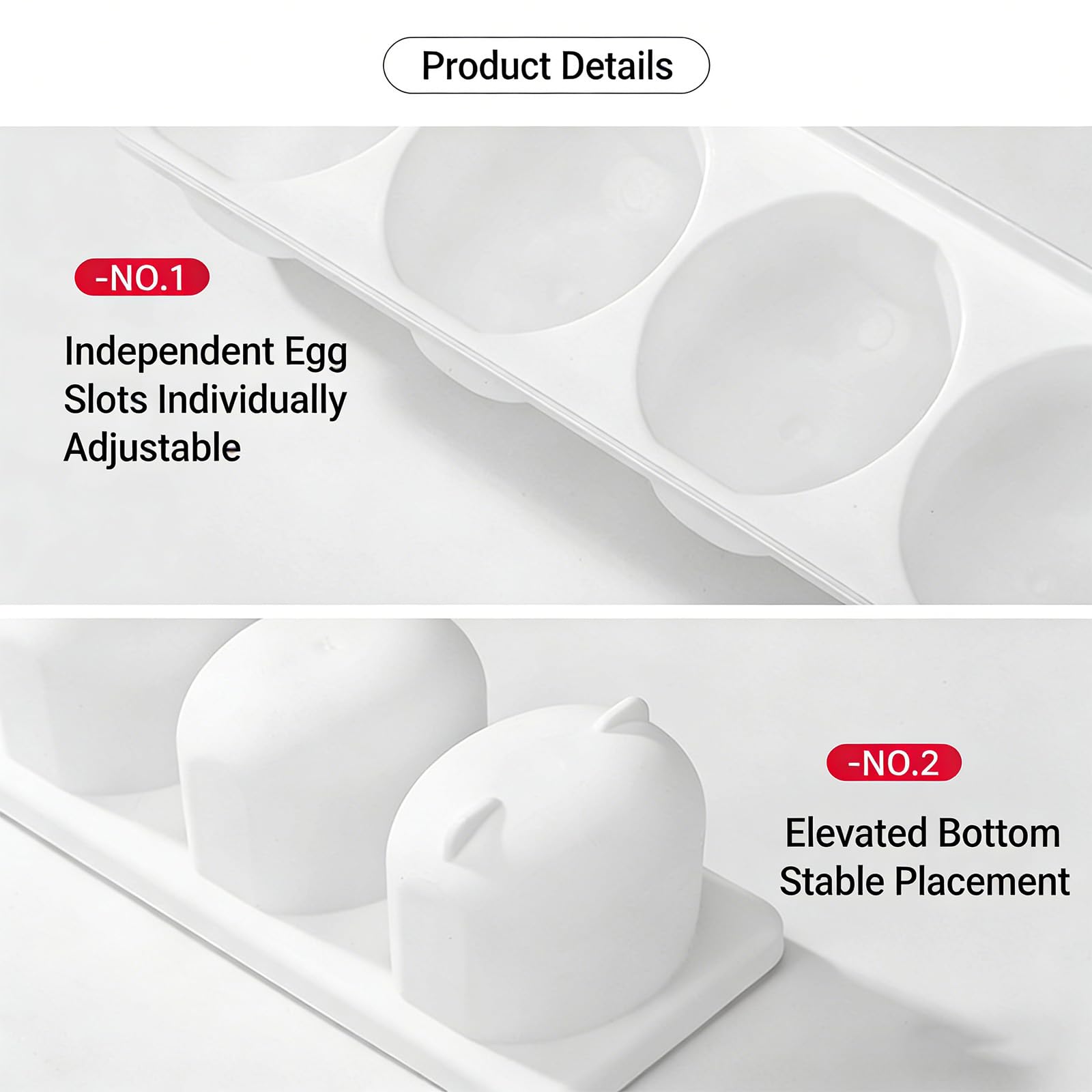 XAGMODSHN Caja marinadora de huevos de 4 compartimentos para huevos de ramen caseros, perfecta para uso en la cocina y conservación de alimentos, estuche denso para condimentos de ovocitos