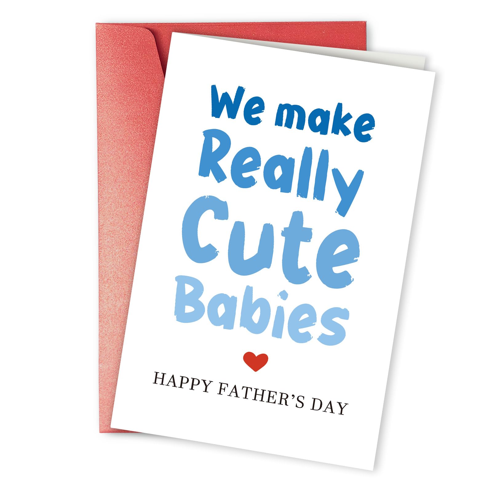 Qiavor Funny Father’s Day Card for Him, First Father’s Day Gift for Husband Boyfriend, Happy Fathers Day Gift from Wife Girlfriend, We Make Really
