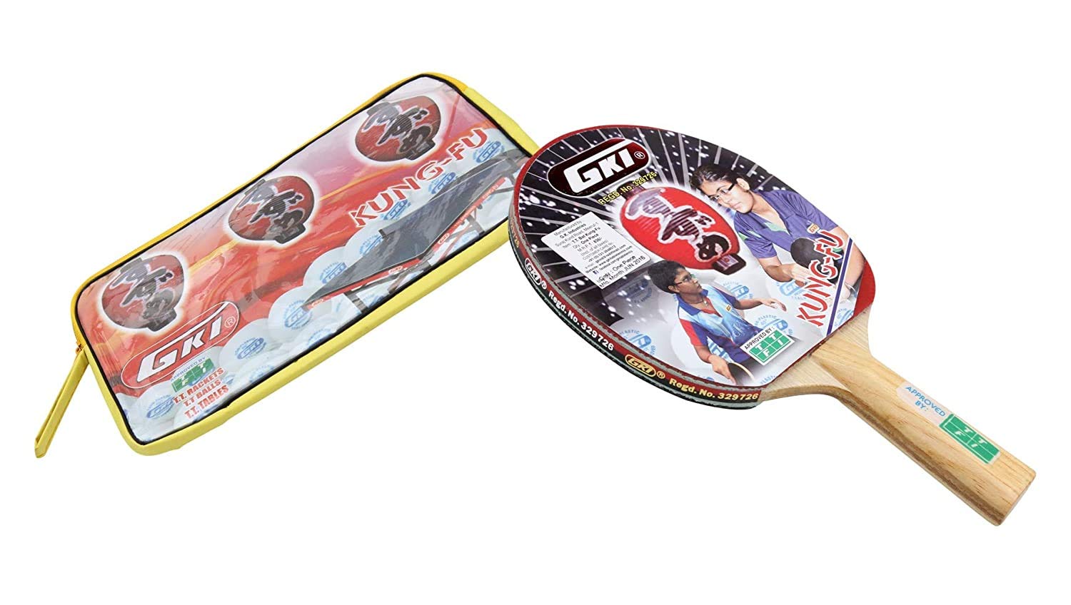 Kung Fu TT Racket in New Computerised Printed Cover (Color and Design May Vary As Per Availability)