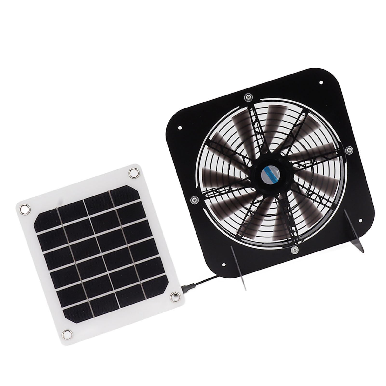 Sxhlseller Ventola di Scarico Ad Energia Solare, Kit Ventola di Aspirazione di Scarico del Pannello Solare da 100 W da 13,5 Pollici per Capannone Esterno, Pollaio, Serra, Ventola di
