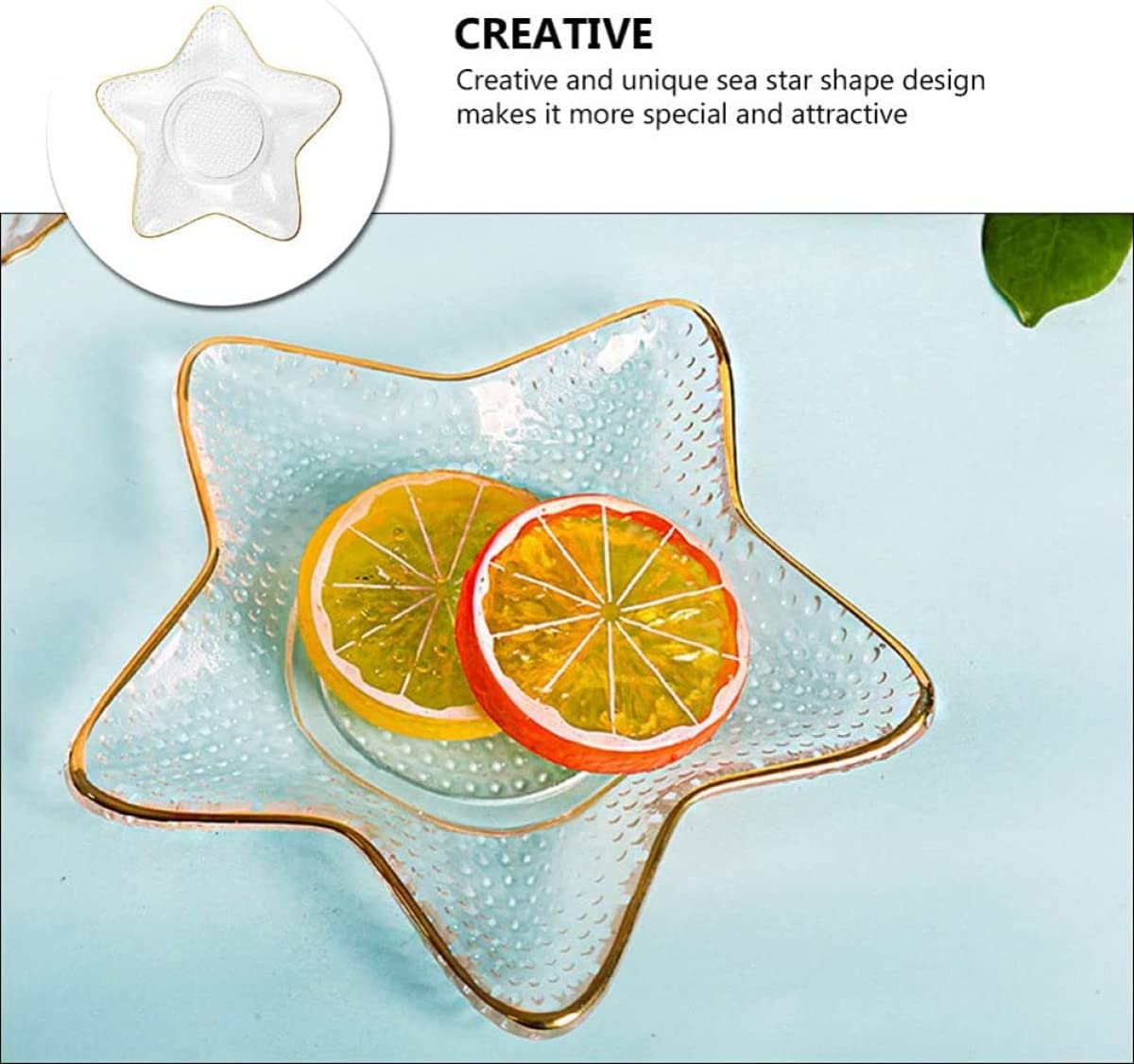 サラダ盛り フルーツ盛り スナック入れ クリアカットガラス皿 星形デザイン サラダ盛り フルーツ盛り スナック入れ クリアカットガラス皿 星形デザイン