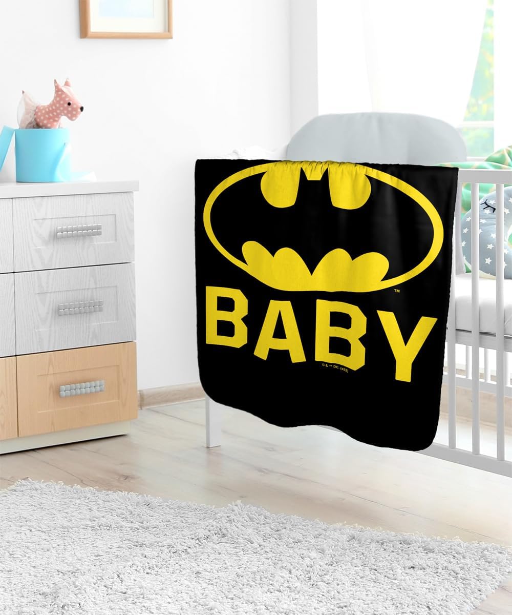 Batman Bat Baby Sherpa Baby Blanket, Warm Soft Cozy, Unisex for Infants Girls & Boys 30"X40"