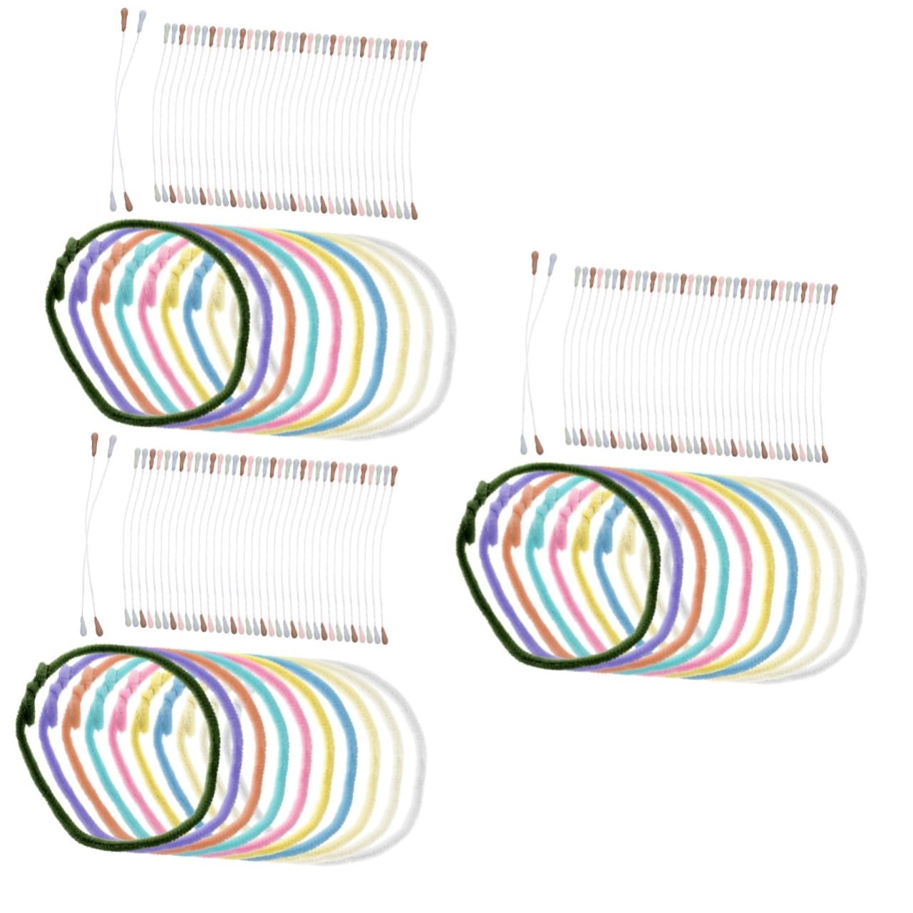 Housoutil 4sets 10pcs Jumbo Chenille Stems Pipe Cleaners Craft Supplies for DIY Art Projects Thick and Fuzzy Sticks for Activities 10pcs*4