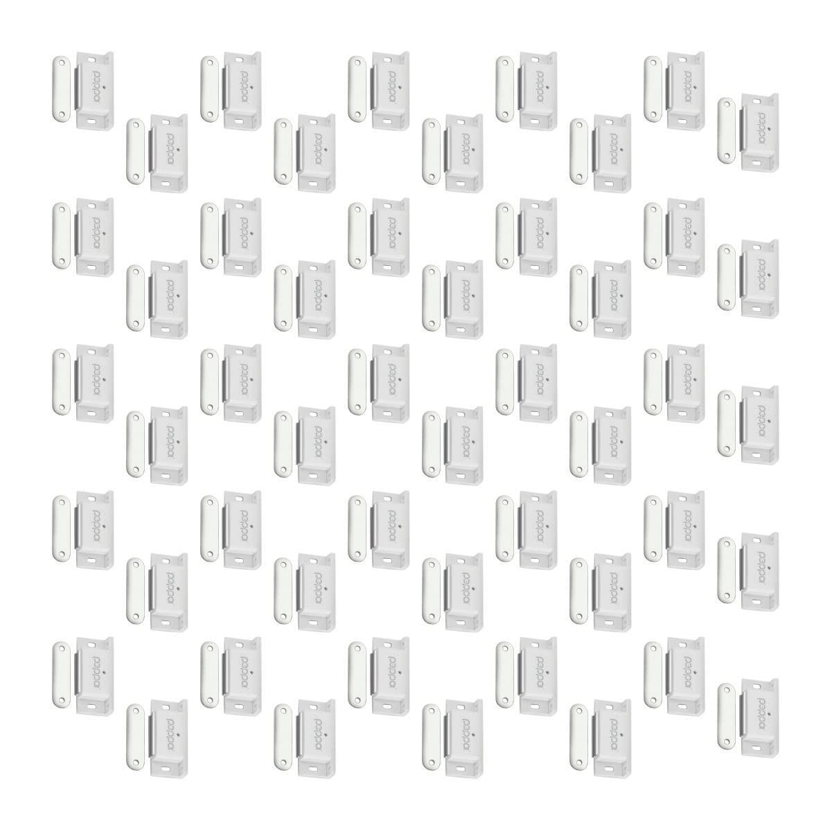 Door Catcher/Door Magnet for Cabinet Cupboard Wardrobe Kitchen Bathroom Office Door Closer, Wedge Door Stopper,N40 Grade Magnet | Color White (Pack of 50 Pcs) (B09QFL6SXK) Amazon Price History, Amazon Price Tracker