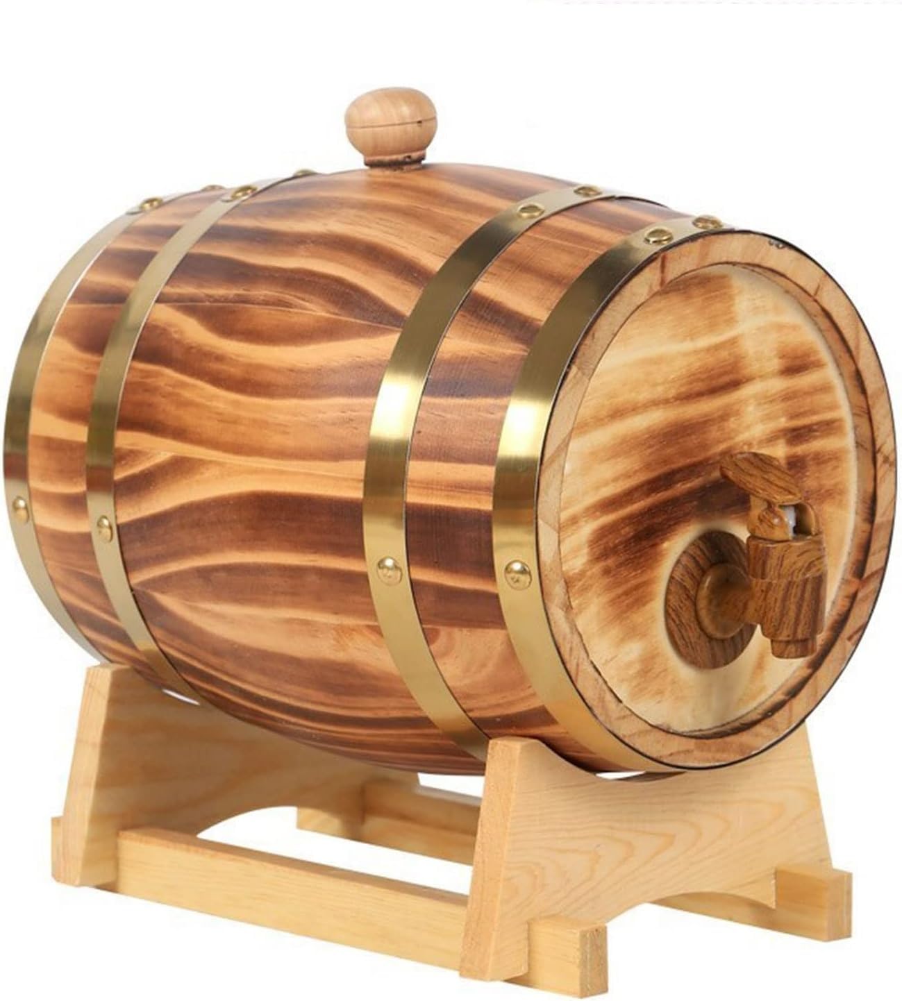 Tonneau en bois de chêne, tonneau à vin fabriqué à la main pour vieillissement de la bière, du whisky, du rhum et du porto – Disponible en capacités de 1,5 L à 50 L