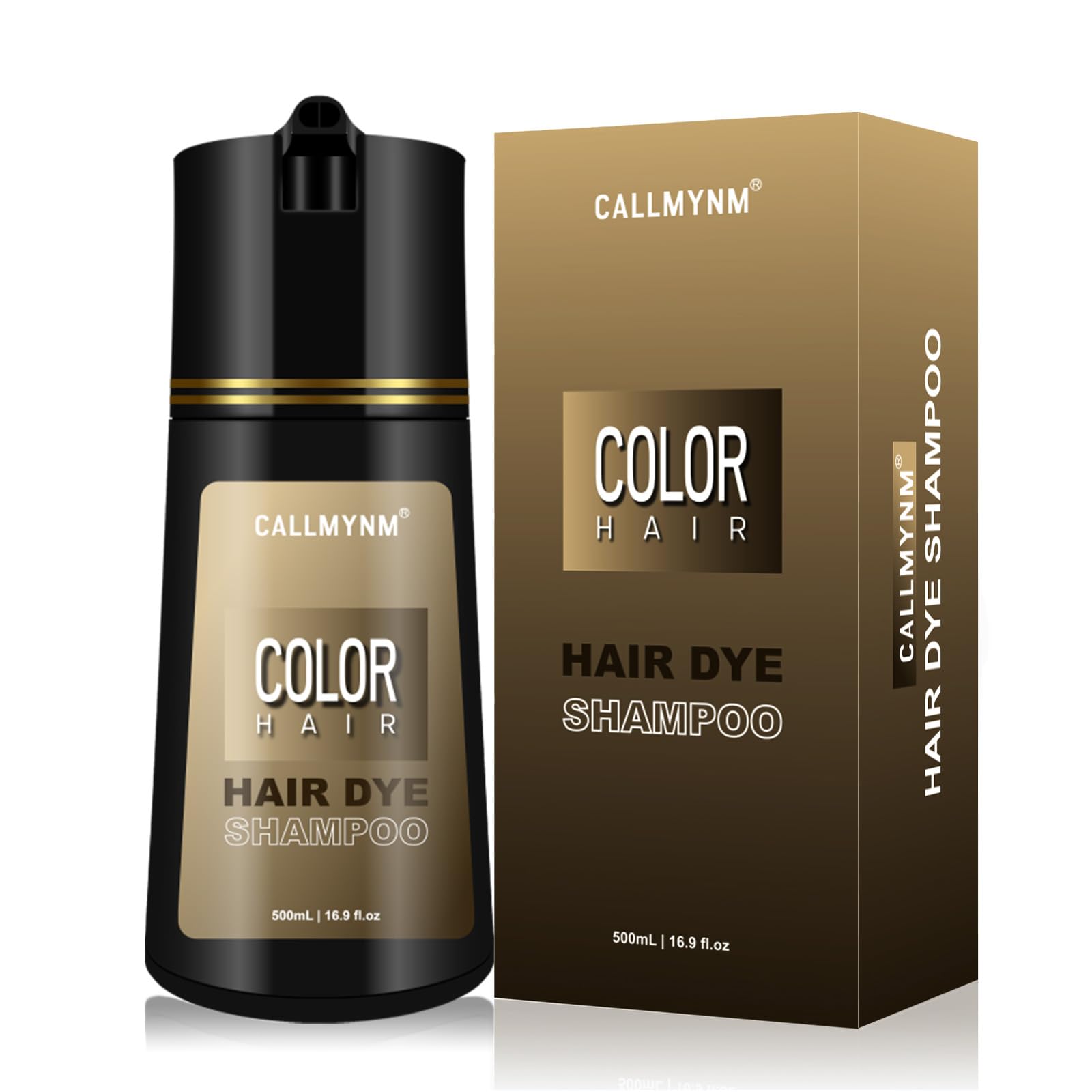 Callmynm Hair Dye Shampoo for Gray Hair, 3 In 1 Natural & Long-Lasting Hair Color Shampoo, Instant Magic Hair Dye, Champu Para Canas, Herbal Treated