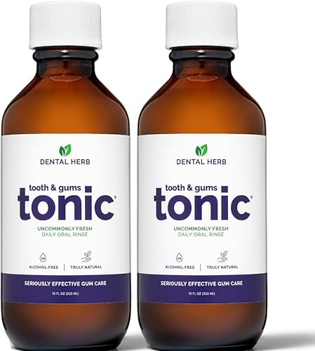 Dental Herb Company - Enjuague bucal tónico de hierbas para dientes y encías con aceites esenciales, enjuague bucal sin alcohol, sin flúor, cuidado