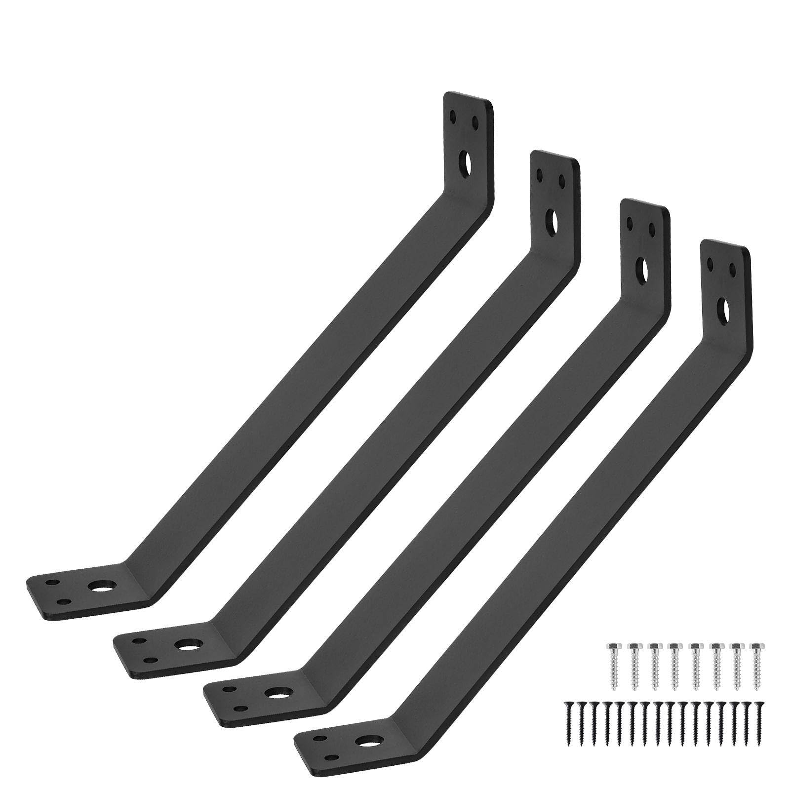 XZWMY 4 Pcs Inside Moun 45-Degree Angle Bracket,7.28" x 1.5" Heavy Duty Corner Brace Support,45 Degree Support Knee Braces,Post to Beam Connectors,Thickness 3mm