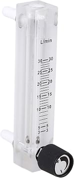 Acrylic &Plastic& Metal Gas LZQ-7 Flowmeter 3-30LPM with Control Valve for Air Flow 120x71.7x20mm