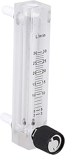 Acrylic &Plastic& Metal Gas LZQ-7 Flowmeter 3-30LPM with Control Valve for Air Flow 120x71.7x20mm