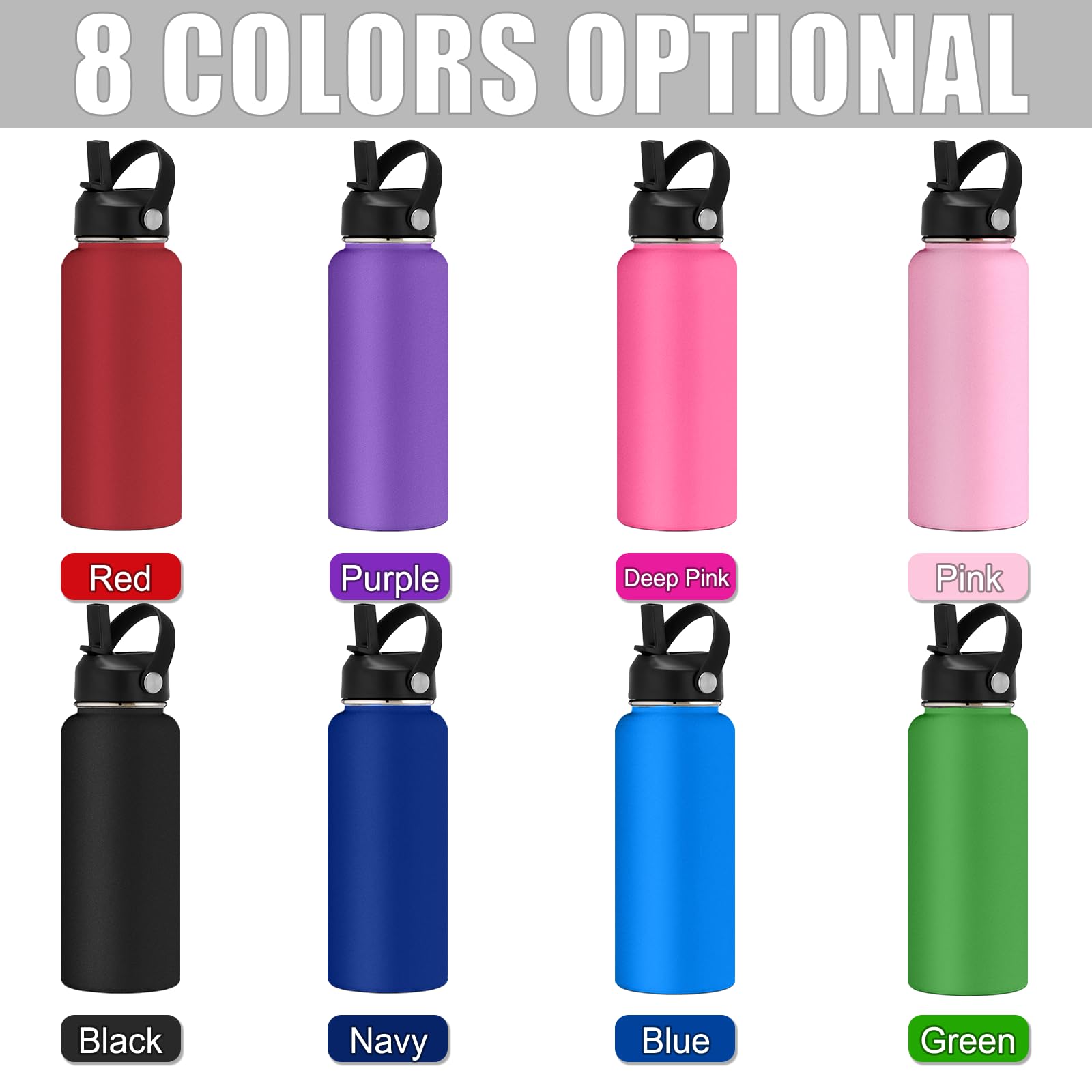 Bouteille D'eau Gravée Au Laser Personnalisée, Bouteille D'eau Personnalisée, Bouteille D'eau Nominative, Bouteille D'eau Avec Paille, Bouteille D'eau Isolée, Cadeau D'équipe - Canada