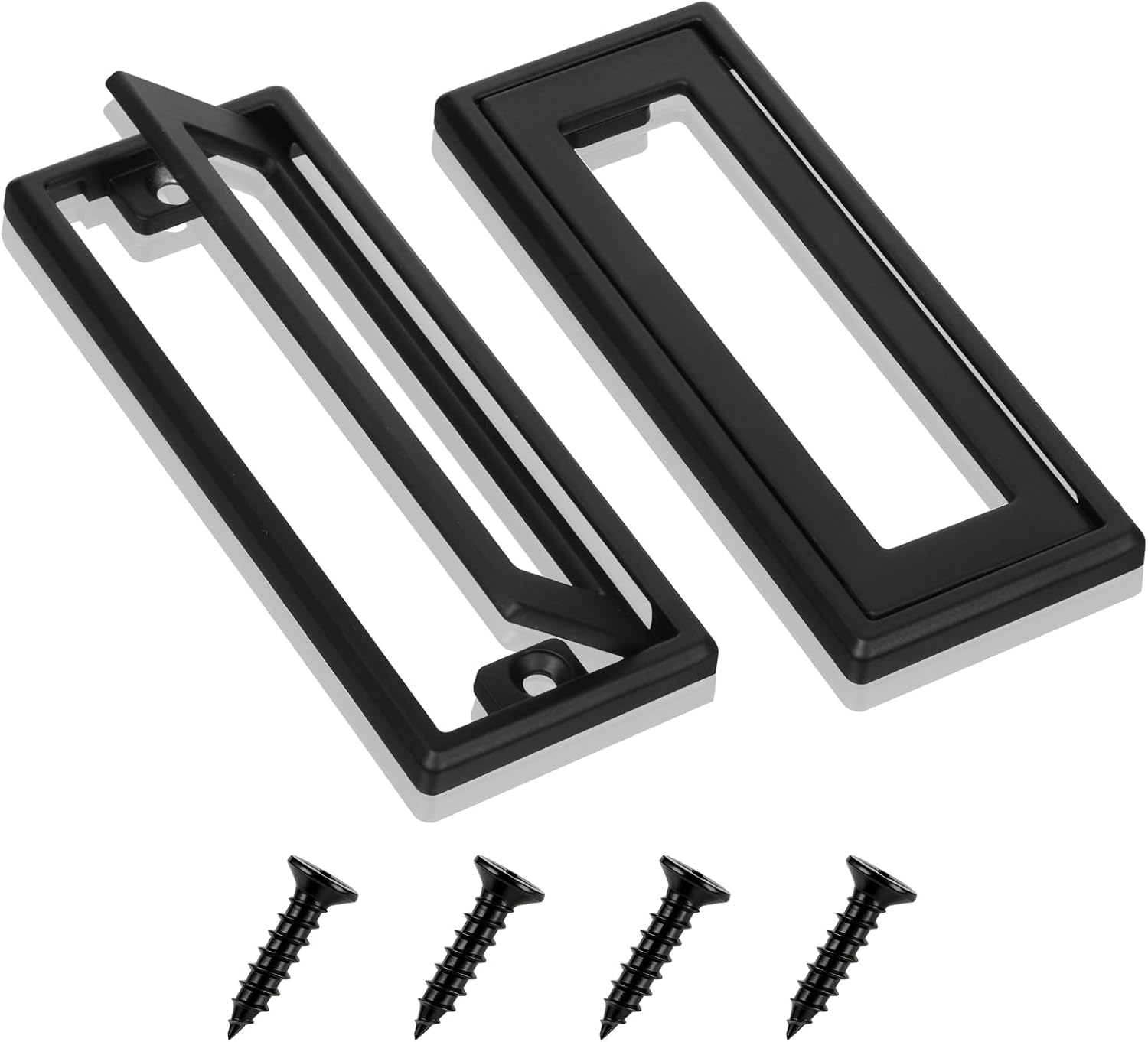2PCS Low Profile Cabinet Pulls, Cabinet Handles, 4.5 X 1.77 Inch Low Profile Drawer Pull, Zinc Alloy Hidden Drawer Pulls for Cabinets Furniture Installation