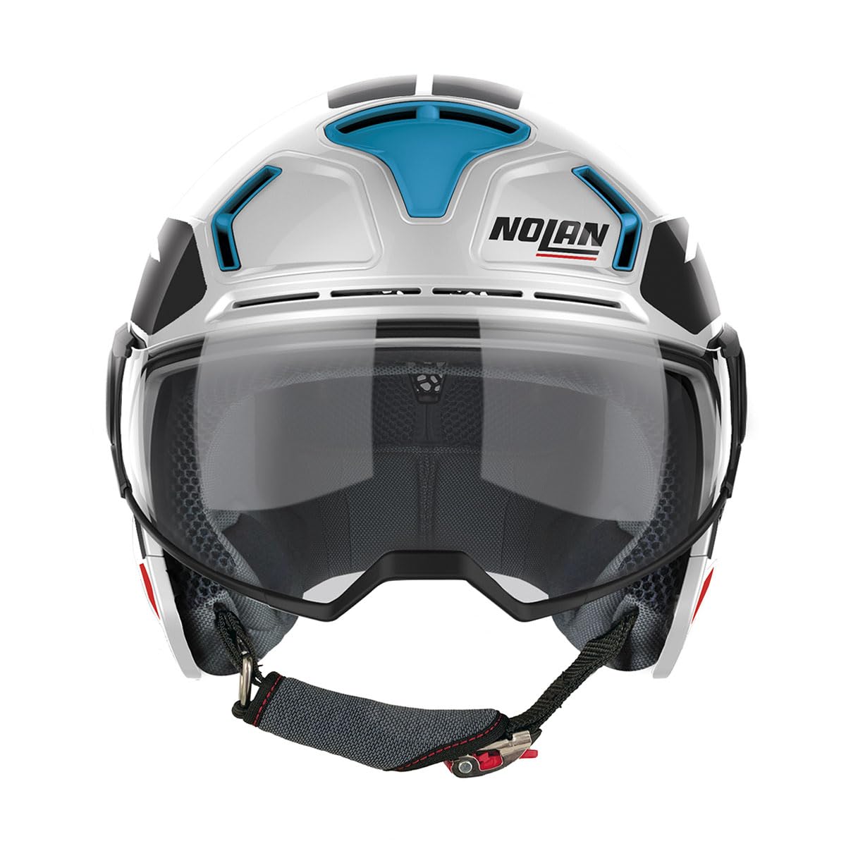 Casco Moto Jet Nolan N30-4 T INCEPTION 018 Nero Opaco Blu Vendita