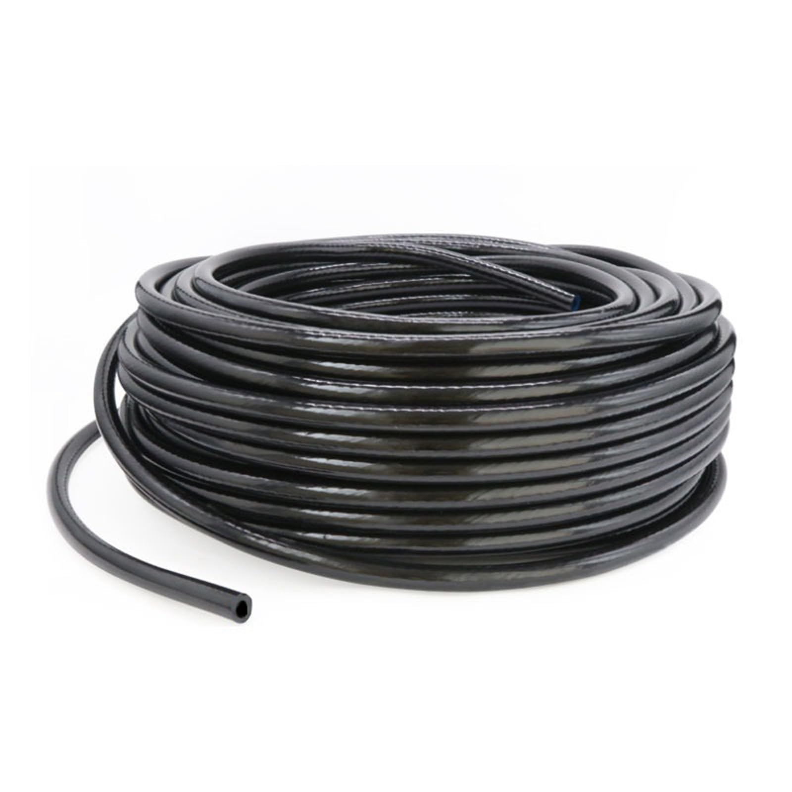 flexiable rubber Black Double layer Resin Oil Pipe Wire-clamping Tubing Fuel Pipeline Blue Core High Temperature Resistance Hose Tube ID 6-16mm drain elastic (Color : Black Core, Size : ID 14mm)