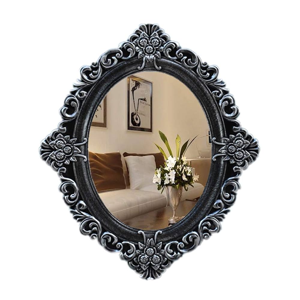 楕円鏡　バロック調　アンティーク Amazon.co.jp: フレンチアンティーク宮廷風ウォールミラー