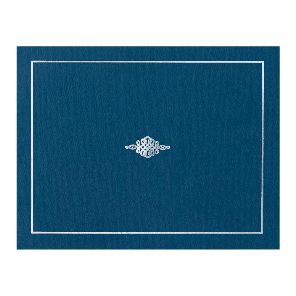 PaperDirect Certificate Jacket with Silver Foil Crest, 9-½ x 12 Inch Folded, Holds 8-½ x 11 Inch Certificates, 50 Count, Certificate Cover for School,
