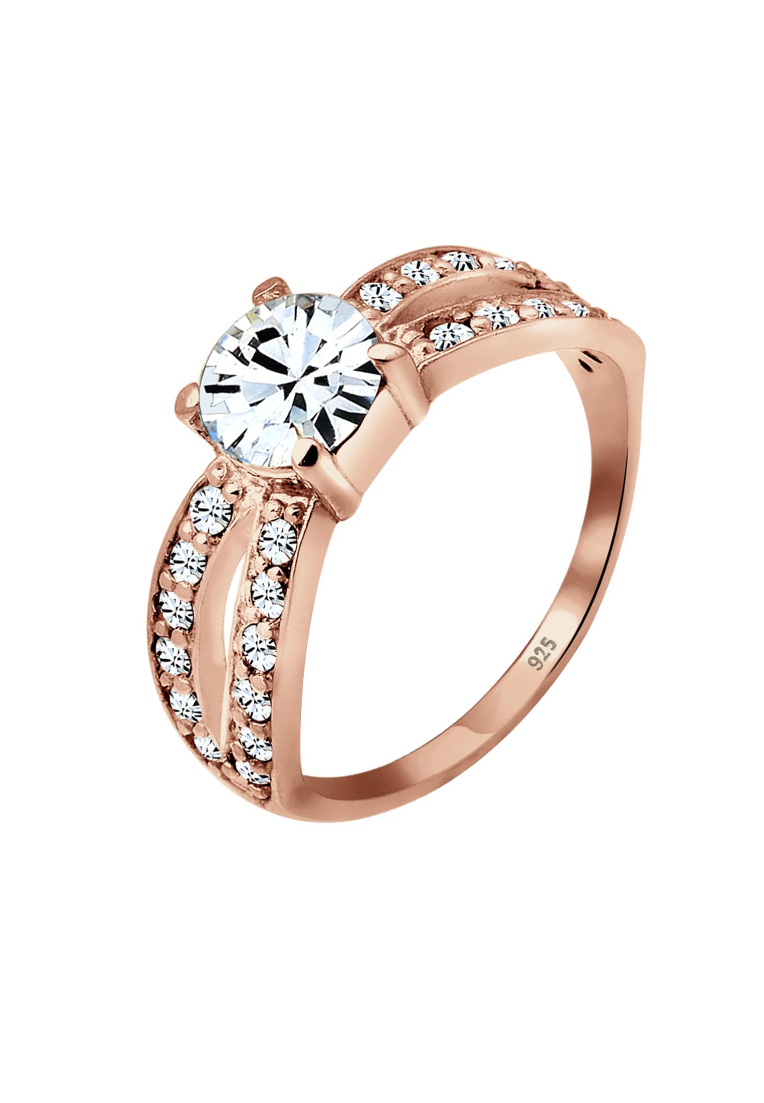 Elli Ring Crystals 925 Silver Rosegold Plated