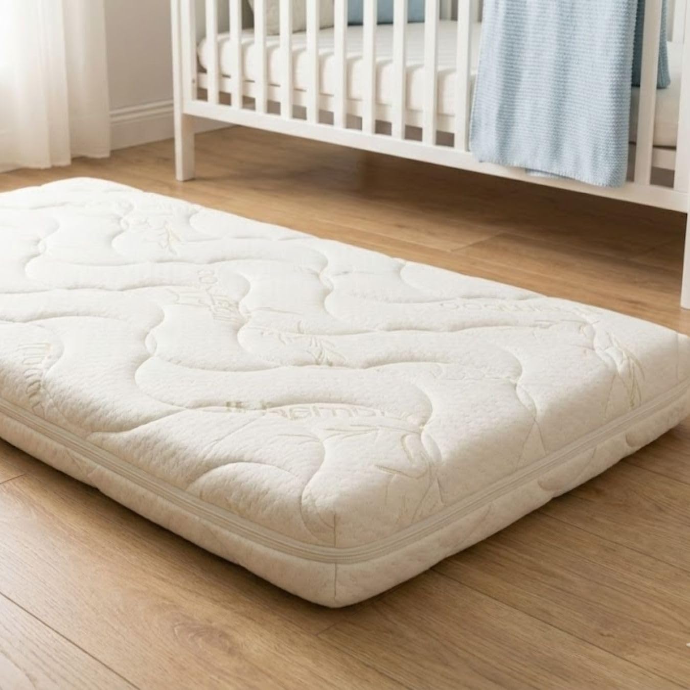 Easy Dort - Babytragetasche 40 x 90 cm – Wiege, Babywanne oder Babybett – Bezug aus Bambus | Sommer & Winter | doppelseitig Öko-Tex® | Weiß