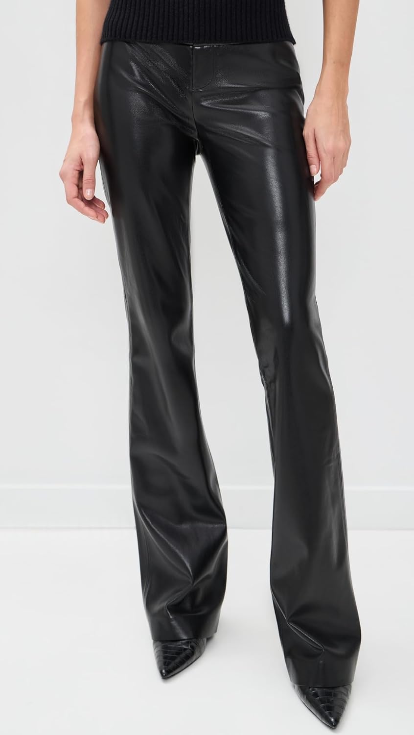 alice + olivia Women's Olivia Faux Leather Pants - Image 2