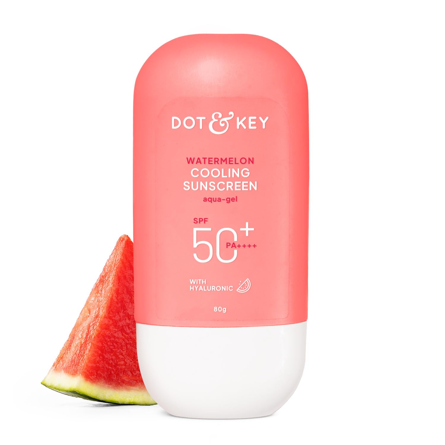 Watermelon Cooling Sunscreen In-Vivo Tested SPF 50+ PA++++ | With Hyaluronic Acid, Instantly Cools Skin, Broad Spectrum Protection | Controls Excess Oil, Checks Tanning | No White Cast, All Skin Types | 80g