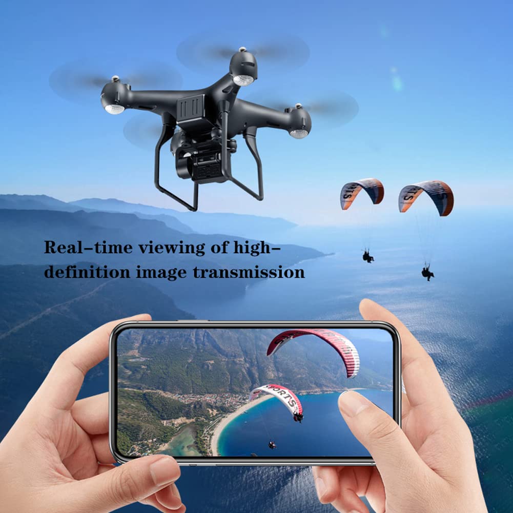 Drone RC con videocamera ESC 4K, droni Pieghevoli per Adulti o Principianti, giroscopio a Sei Vie, Durata della Batteria di 75 Minuti, Funzione di Altezza Fissa, decollo con Un Tasto, atterr