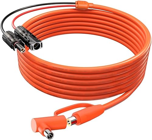 Cable adaptador de conector solar a CC de 0.315 in, 4.9 ft (4.92 pies) 12 AWG+14 AWG conector de cable solar a DC8020DC7909 compatible con Jackery