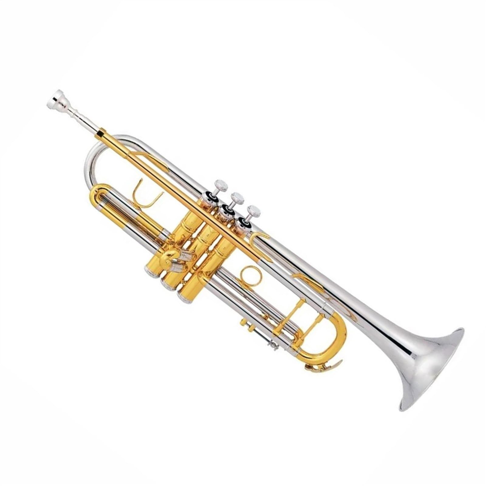 Standard Trompeten Mittelklasse-Kupfernickel-B-Trompete Professionelles Langlebiges Instrument Aus Rostfreiem Stahl Mit Vollem Klang