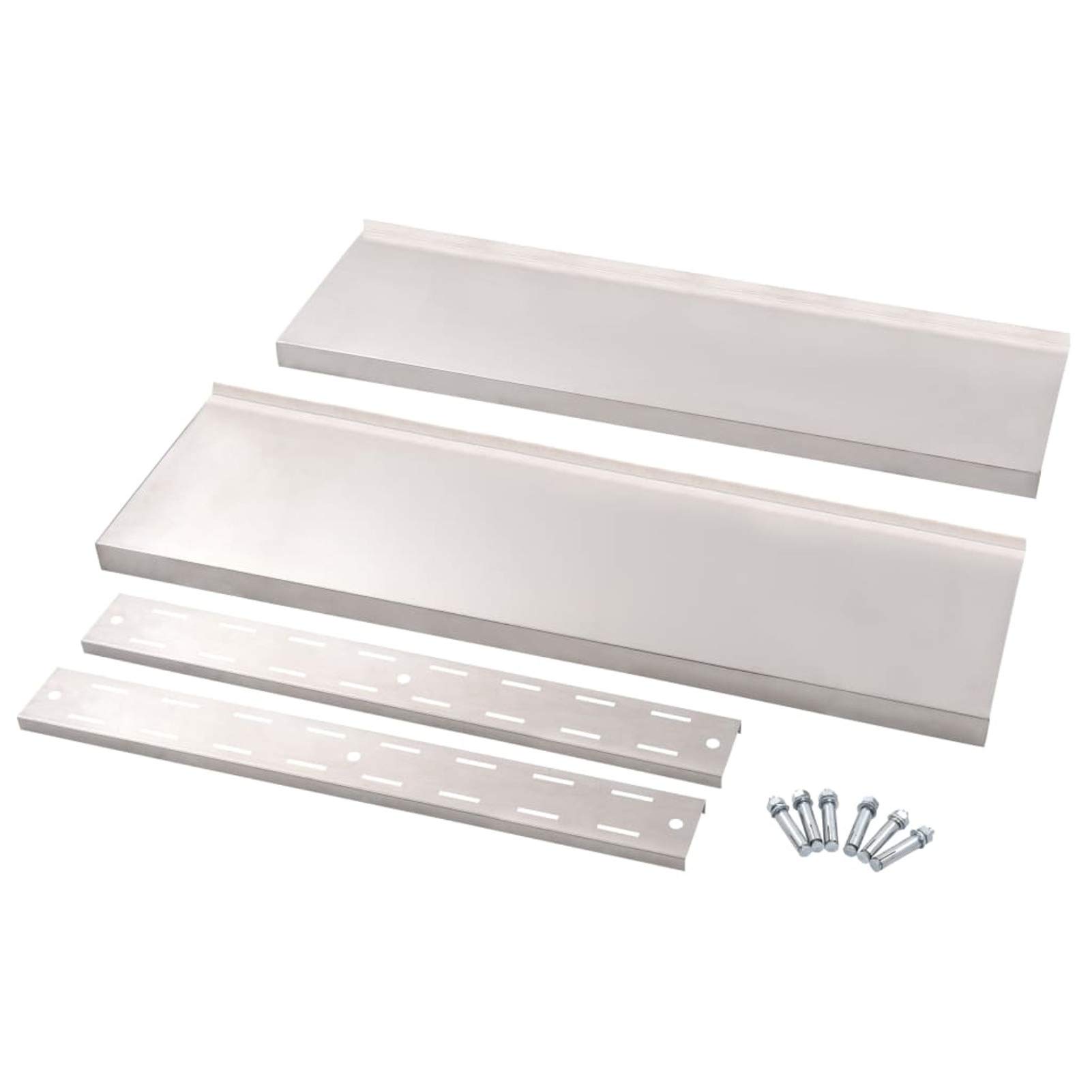 ShGaxin Estantería Pared Flotante 2 Niveles, Estanteria Pared, Estanteria Baño, Balda Pared, Baldas Flotantes, Estante Cocina, Baldas Cocina, Acero Inoxidable 100x30 cm