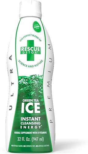 Rescue Detox ICE - Sabor a té verde - 32 oz  Funciona en 90 minutos