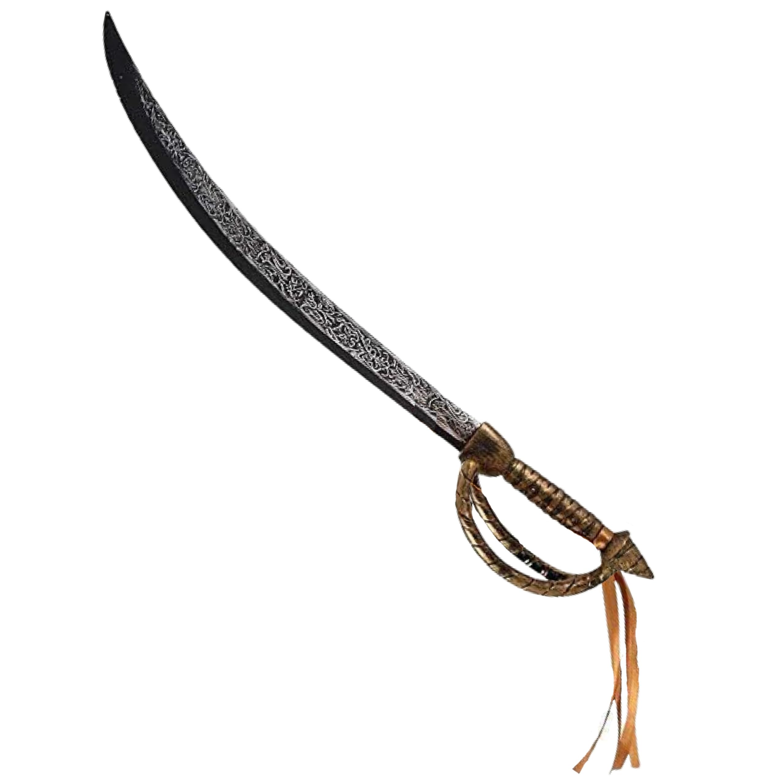 Lizzy 1 x Pirate Toy Sword/Cutlass (67.5cm) Reusable plastic | Long Antique Effect Swords World Book Day Halloween Pirate Fancy Dress Costume Accessory