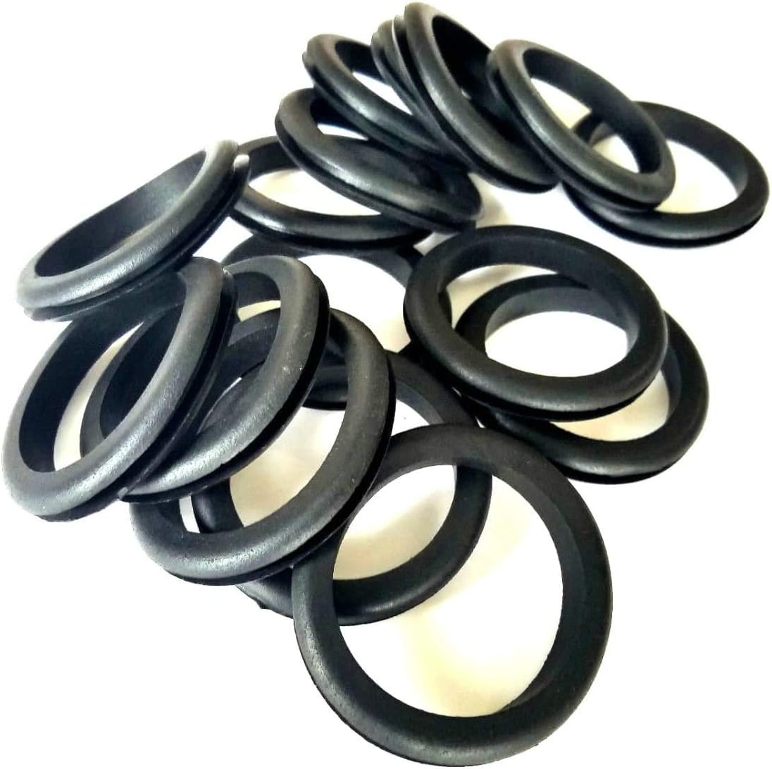 Pack of 16 Rubber Grommets 2 Inch Inside Diameter - 1/8 Groove Width - Fits 2-1/4 Drill Holes